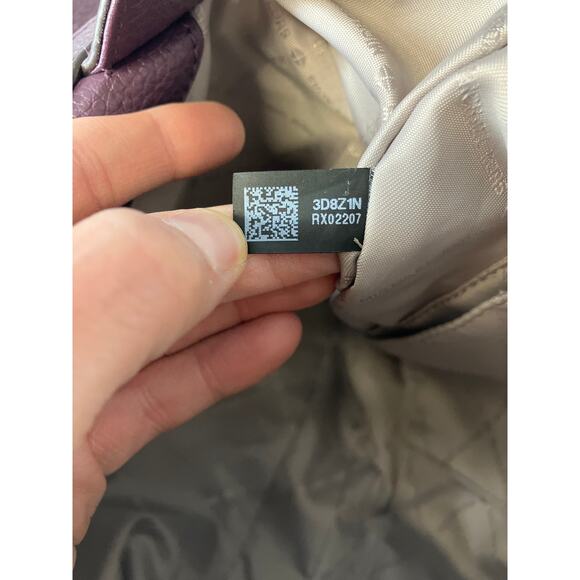 MICHAEL KORS LARGE DARK PURPLE PEBBLED LEATHER SHOULDER BAG - Picture 12 of 16